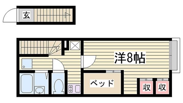 滝駅 徒歩3分 2階の物件間取画像